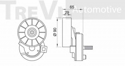TREVI AUTOMOTIVE ta1229 -  Натяжная планка, поликлиновой ремень